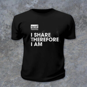 I Share Therefore I Am T-Shirt Black